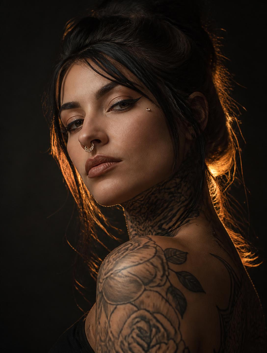 MORGZ portrait with gold rim light