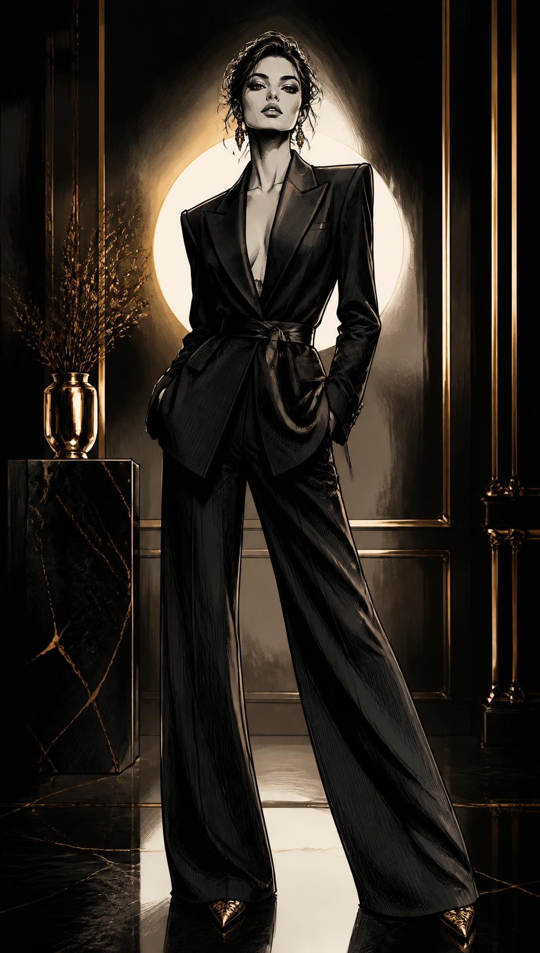 Noir Atelier campaign full-length editorial
